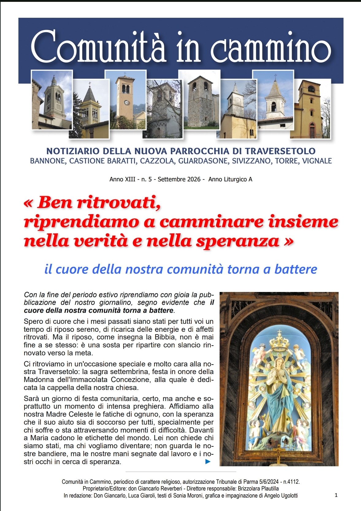 Il cuore della nostra comunit&agrave; torna a battere